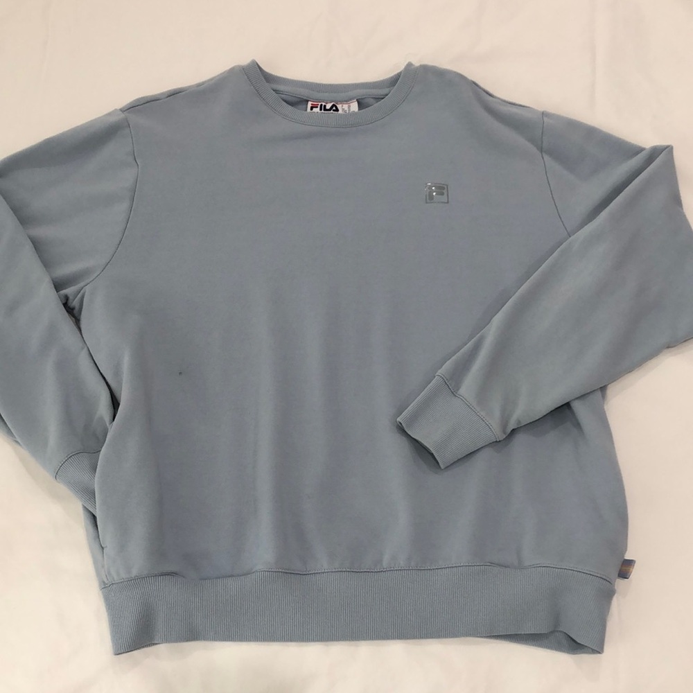 Fila Women’s Blue Sweatshirt with pockets. 95% cotton.